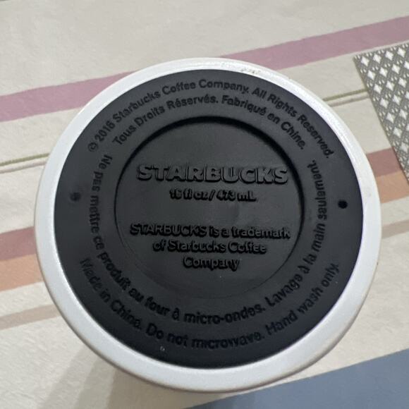 Starbucks 2016 Stainless 16 oz HOLLY BERRY Christmas Holiday Travel Mug Tumbler - Picture 5 of 6